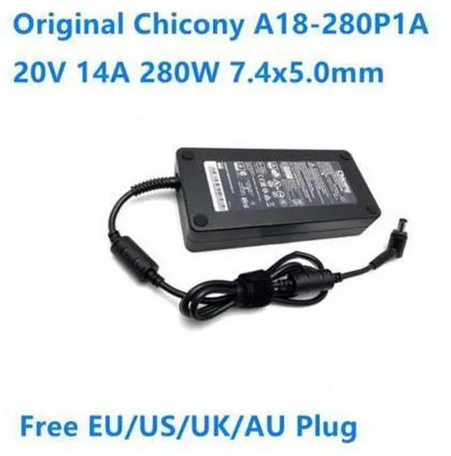 Main image of Chicony A18-280P1A 280W 20V 14A 7.4x5.0mm Power Supply AC Adapter For MSI GE75-9SF GE75-10SFS Gaming Laptop Charger