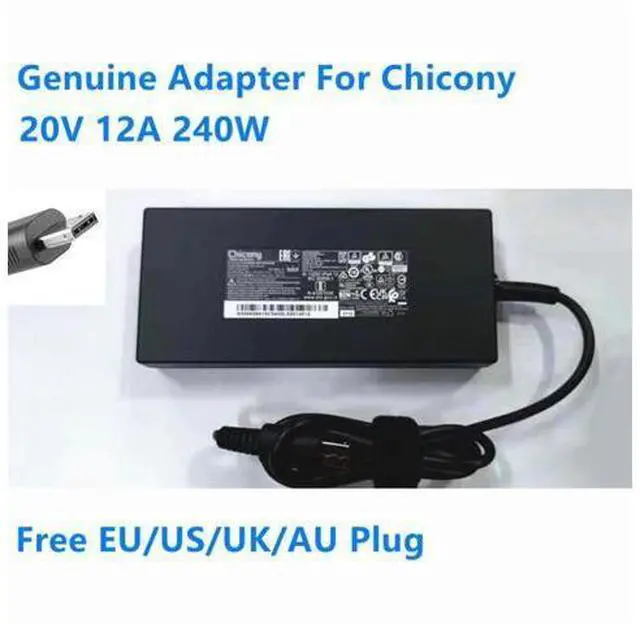 Main image of Chicony A20-240P2A 20V 12A 240W USB A240A007P THIN AC Adapter For MSI GE76 GE66 Laptop Power Supply Charger