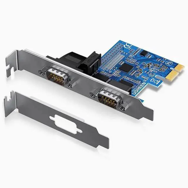 Main image of PCIE-E to RS-232 serial port expansion card COM port desktop computer host adapter card 9-pin DB9 industrial control