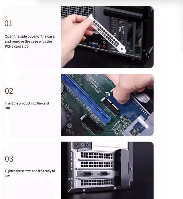 Alt view image 2 of 7 - PCIE-E to RS-232 serial port expansion card COM port desktop computer host adapter card 9-pin DB9 industrial control