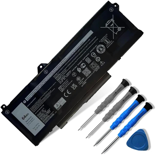 Main image of GRT01 64Wh Laptop Battery Replacement for Dell Latitude 14 5421 5431 15 5521 5531 Precision 3470 3561 3571 Alienware m17 R5 AMD Series R05P0 00P3TJ 0P3TJ VXD57 05RGW 15.2V 4-Cell