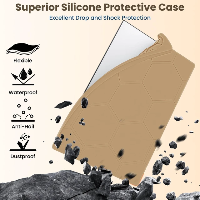 Alt view image 3 of 7 - Starlink Gen 3 Protective Cover Case, Starlink Standard Gen 3 Case for Satellite Dish, Silicone Hail Protector Cover for Starlink Standard, Waterproof,Impact Resistant to Rocks/Sand/Hail, Coyote Tan