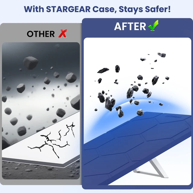 Alt view image 6 of 7 - Protective Cover Case for Starlink Gen 3, SL Standard Gen 3 Case for Satellite Dish, Silicone Hail Protector Cover for Starlink Standard, Waterproof,Impact Resistant to Rocks/Sand/Hail, Navy Blue