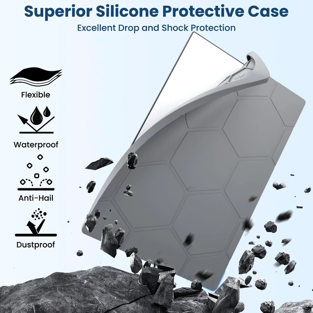 Alt view image 3 of 7 - Starlink Gen 3 Protective Cover Case, Starlink Standard Gen 3 Case for Satellite Dish, Silicone Hail Protector Cover for Starlink Standard, Waterproof,Impact Resistant to Rocks/Sand/Hail, Grey