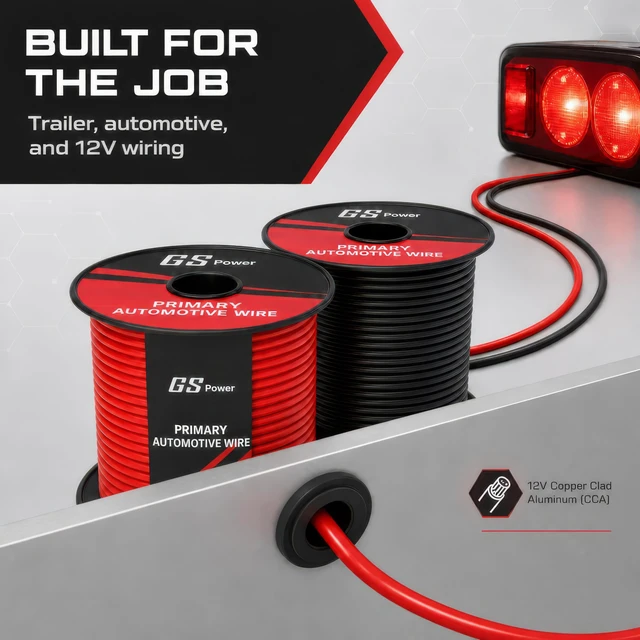 Alt view image 6 of 7 - 10 Gauge Wire Automotive - 200ft CCA Primary 2 Spools 10 AWG Stranded, 12V Low Volrate,Flexible Electrical Stereo Audio, DIY Speaker Trailer Hookup, Red and Black Rolls