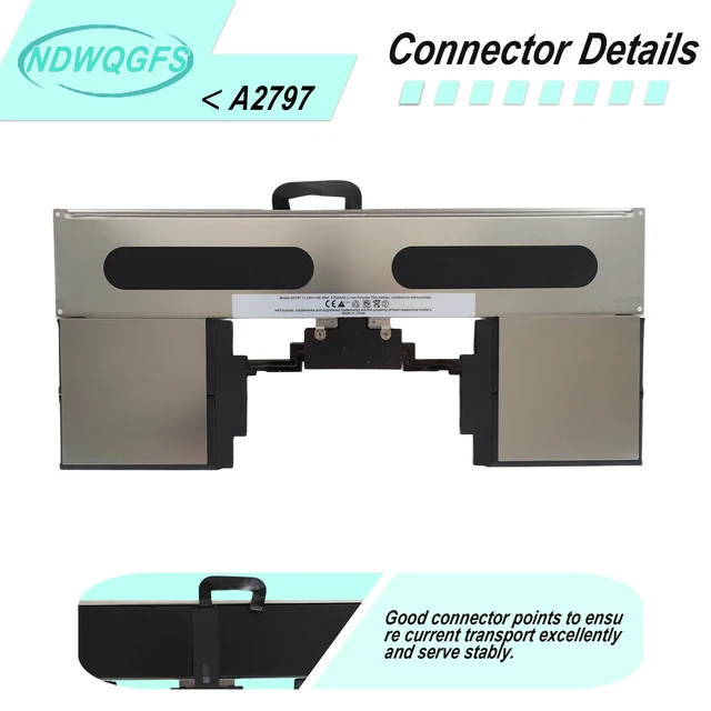 Alt view image 3 of 6 - A2797 A2941 Laptop Battery Compatible with MacBook Air 15-inch M2 2023 (A2941) & M3 2024 (A3114) 11.54V 66.5Wh Li-Polymer Compatible with EMC 8301, MRYQ3LL/A, MQKX3LL/A