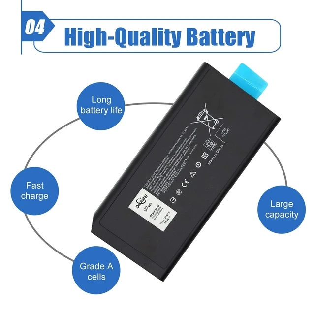 Alt view image 5 of 6 - DKNKD (11.1V 97Wh/8550mAh) X8VWF Laptop Battery Compatible with Dell Latitude 14 Rugged 5404 7404 E5404 E7404 Series Notebook 4XKN5 CJ2K1 5XT3V 05XT3V VCWGN 0VCHGN 09FN4 XN4KN XRJDF YGV51