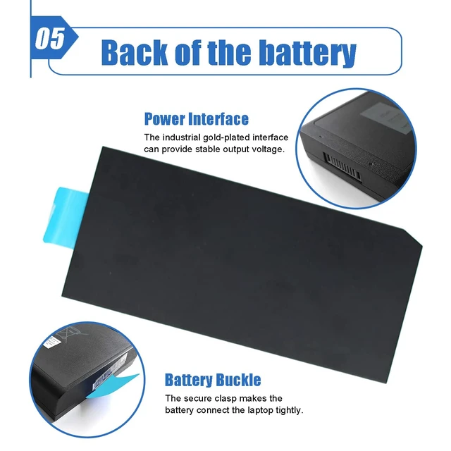 Alt view image 6 of 6 - DKNKD (11.1V 97Wh/8550mAh) X8VWF Laptop Battery Compatible with Dell Latitude 14 Rugged 5404 7404 E5404 E7404 Series Notebook 4XKN5 CJ2K1 5XT3V 05XT3V VCWGN 0VCHGN 09FN4 XN4KN XRJDF YGV51