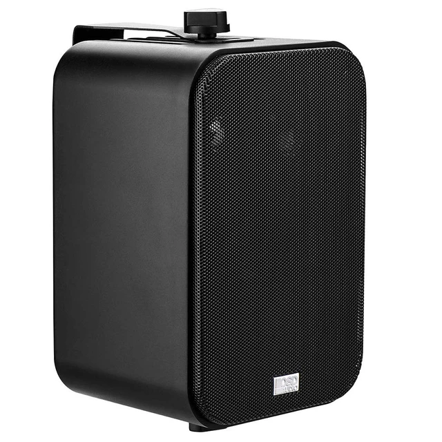 Alt view image 2 of 6 - 4" Outdoor Patio Speaker Pair 80W, IP54 Weather Resistant, Aluminum Grilles Black AP450