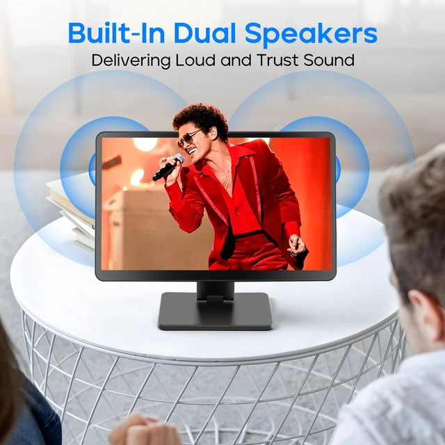 Alt view image 5 of 6 - 7" Touchscreen Monitor, 1024x600 IPS Raspberry Pi Screen, HDMI 5-Point Touch, Dual Speakers, Plug & Play, Pi 5/4/3/Zero, Home Assistant, Gaming, PC Sub-Monitor, 3 Display Modes, with Case