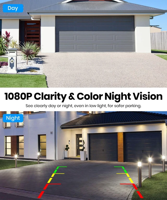 Alt view image 4 of 7 - 5 Wireless Backup Camera with 1080P Dual-Channel Monitor Easy Install for Powered by USB Boost Cable, Stable Real-Time View, IP69K Waterproof Night Vision for Car SUV Truck Pickup