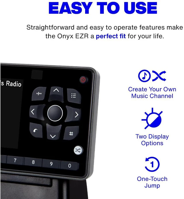Alt view image 4 of 7 - Onyx EZR Satellite Radio with Home Kit (SXEZR1H1)