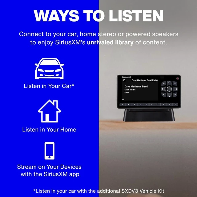 Alt view image 5 of 7 - Onyx EZR Satellite Radio with Home Kit (SXEZR1H1)