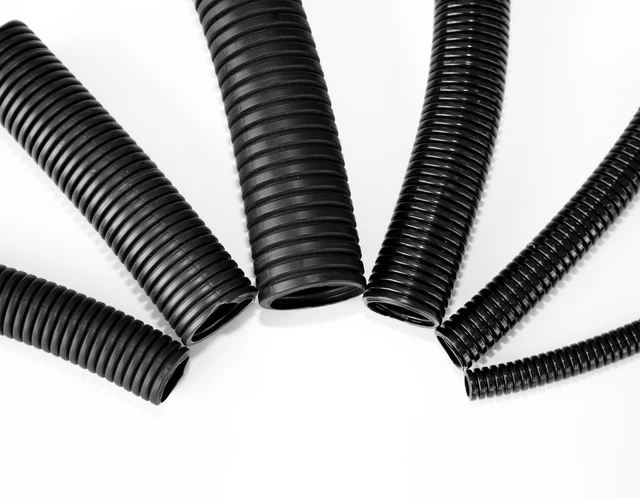 Main image of 2" Wire Loom Non-Slit Polyethylene Corrugated Flexible Innerduct Conduit - 25 Feet - Black