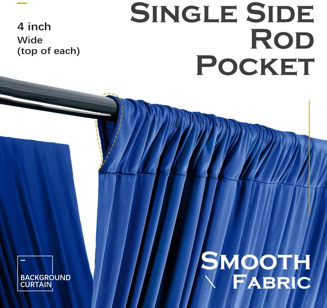 Alt view image 5 of 7 - 4 Panels 5ftx30ft Royal Blue Ceiling Drapes for Wedding Parties