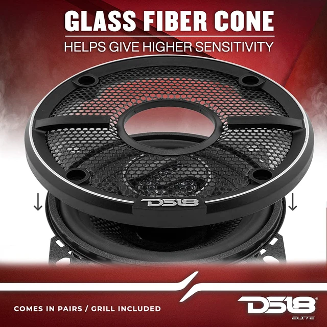 Alt view image 3 of 7 - ZXI-44 4" Car Audio Coaxial Speaker with Built in Neodymium Tweeter and Kevlar Cone 2 Way 150 Watts Max 4 Ohm (2 Speakers),Black
