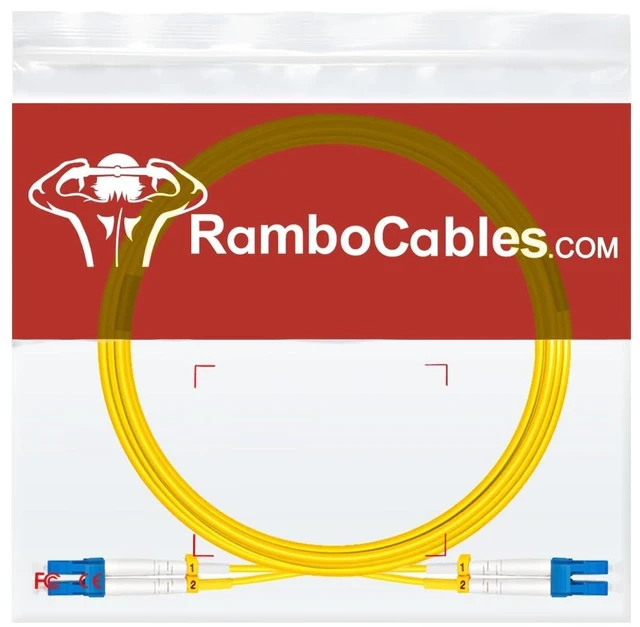 Alt view image 7 of 7 - OS2 LC to LC Single Mode Fiber Patch Cables, 30ft/10m, 10Pack Singlemode Fiber Optic Cable Duplex SM, LSZH, 10G/40G/100G SMF 9/125m, OD 2.0mm