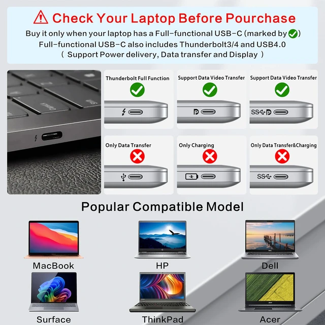 Alt view image 6 of 7 - Laptop Docking Station for MacBook Pro/Air/Dell/HP/Surface 11-in-1 USB C Hub 360°Rotatable Laptop Stand with USB Hub 4K HDMI USB 3.0 PD100W 3.5mm Audio Jack RJ 45 TF/SD Reader Universal Laptop Dock