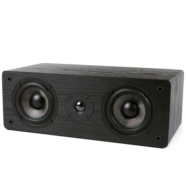 Alt view image 3 of 5 - MB42-C 2-Way Passive Center Channel Speaker Home Theater, Each, Black Amplifier or Receiver Required, Dual 4-Inch Carbon-Fiber Woofers, 0.75-Inch Silk-Dome Tweeter, Surround Sound, Clear Vocals