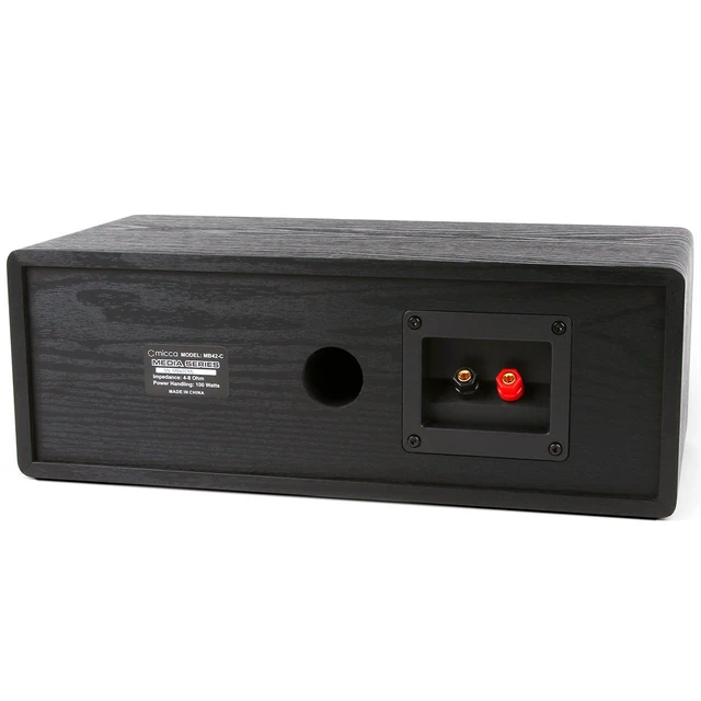 Alt view image 4 of 5 - MB42-C 2-Way Passive Center Channel Speaker Home Theater, Each, Black Amplifier or Receiver Required, Dual 4-Inch Carbon-Fiber Woofers, 0.75-Inch Silk-Dome Tweeter, Surround Sound, Clear Vocals