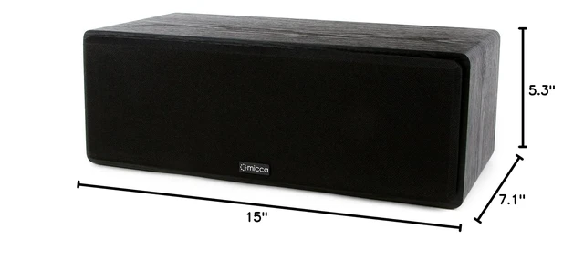Alt view image 5 of 5 - MB42-C 2-Way Passive Center Channel Speaker Home Theater, Each, Black Amplifier or Receiver Required, Dual 4-Inch Carbon-Fiber Woofers, 0.75-Inch Silk-Dome Tweeter, Surround Sound, Clear Vocals