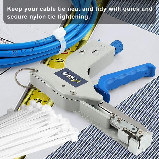 Alt view image 5 of 7 - Cable Tie Gun Tool Durable, Low-Effort Design with Adjustable Tension, Fast & Easy Zip Tie Cutter for Nylon Cable Ties