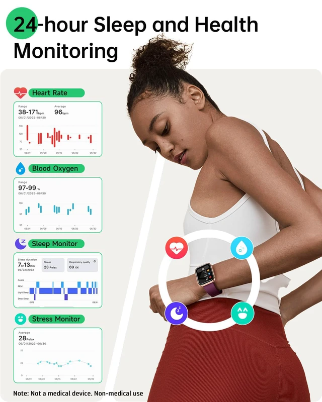 Alt view image 3 of 7 - Smart Watches for Women, 1.83" Alexa Smart Watch for Android Phones & iPhones with Calls/Messages, 120+ Sport Modes Fitness Watches for Women Men with Heart Rate Monitor, Sleep/Activity/Health Tracker