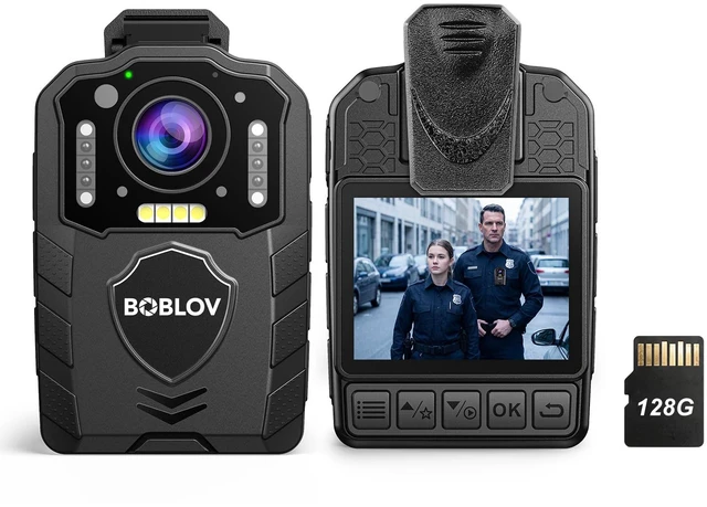 Main image of KJ25 1080P Body Camera, 10-13H Battery Night Vision 128G Body Cam 3000mAh battery, 10-13H recording, external TF card exchange for hiking, delivery, law enforcement and pet walking