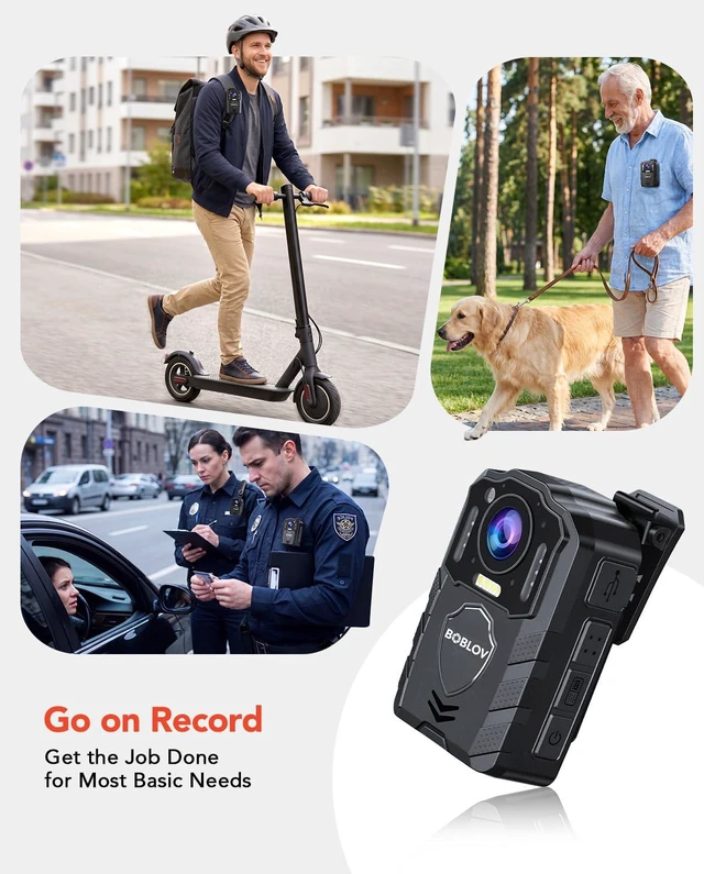 Alt view image 5 of 7 - KJ25 1080P Body Camera, 10-13H Battery Night Vision 128G Body Cam 3000mAh battery, 10-13H recording, external TF card exchange for hiking, delivery, law enforcement and pet walking