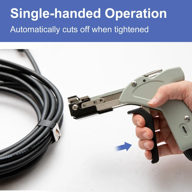 Alt view image 2 of 7 - Metal Zip Tie Cutter, Stainless Steel Cable Tie Gun with Adjustable Tension & Automatic Cutter for Stainless Steel Tie Wrap with Free Zip Tie Release Tool, Single-Hand Operated