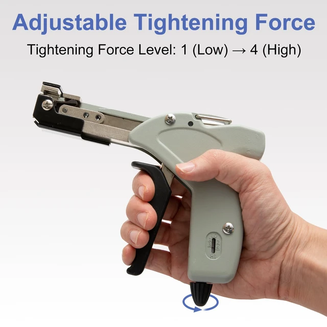 Alt view image 4 of 7 - Metal Zip Tie Cutter, Stainless Steel Cable Tie Gun with Adjustable Tension & Automatic Cutter for Stainless Steel Tie Wrap with Free Zip Tie Release Tool, Single-Hand Operated