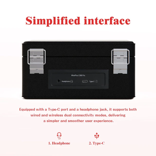 Alt view image 5 of 7 - CD Player with Bluetooth Speakers, App Control, Magnetic Display Color: Black and Pink. High-fidelity sound with a retro desktop design, ideal for home decor and gifting