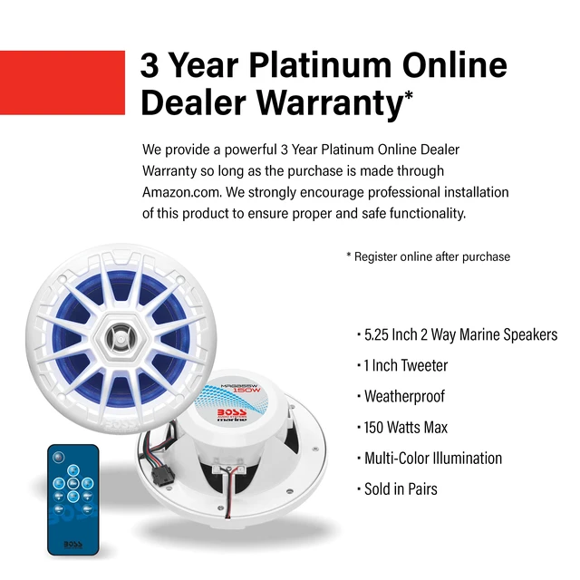 Alt view image 2 of 6 - MRGB55W 5.25 Inch 2 Way Full Range 150 W Boat Speakers