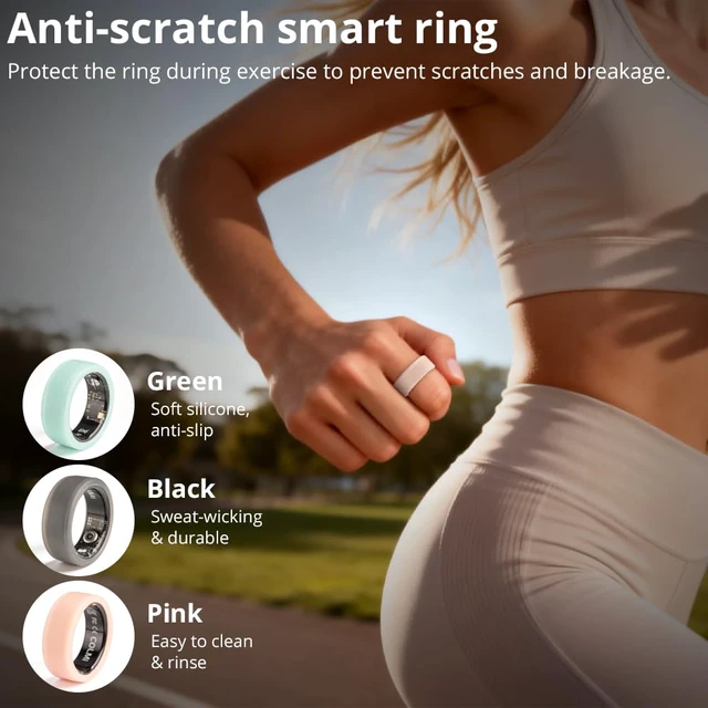 Alt view image 6 of 7 - R10 Smart Ring, Sleep Health & Skin Temperature & 5ATM(Rose Gold, 9) Smart Health Ring for Women, Protective Case, No Subscription Fee, Heart Rate Monitoring, Fitness Tracker