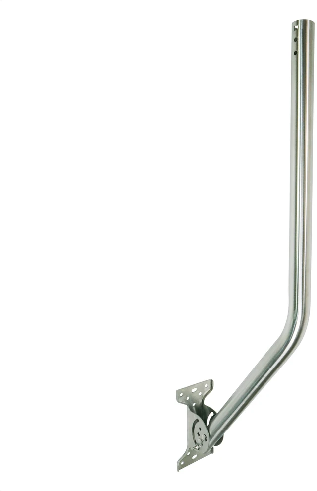 Main image of J-Max Pivot/Lock Antenna Mount Pole, Stainless Steel, 1.5"x36" Pro-Grade Universal Outdoor Adjustable & Reversible J-Pole Antenna Mounting Pole Mast Bracket for Wall, Eave or Roof Mounting