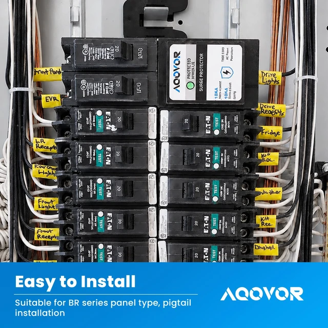 Alt view image 5 of 7 - Type BR Whole-Panel Circuit Breaker Surge Protective Device (3-Pack)