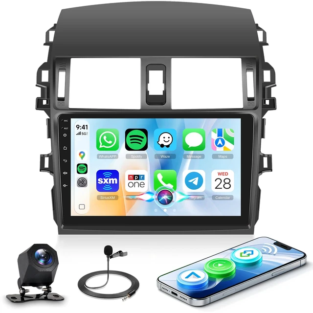 Main image of Linux Car Stereo for Toyota Corolla 2009-2013, Wireless Carplay Wireless Android Auto, 9'' IPS Touchscreen Mirror Link YouTube Video Vi-Link Car Radio Bluetooth FM/RDS DSP SWC Backup Camera