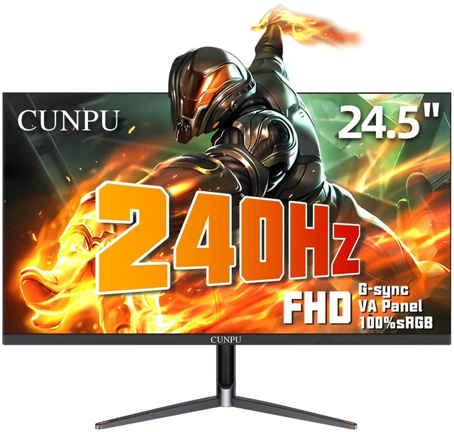 Main image of 24 Inch 240Hz Gaming Monitor, 1080p FHD, Fast VA Panel, 1ms Adaptive Sync, Ultra Slim Frame, 16.7M Colors, sRGB 100%, HDMI 2.1 & DP 1.4, VESA, Eye Care, for PS5, Xbox, Gaming Computer Monitor