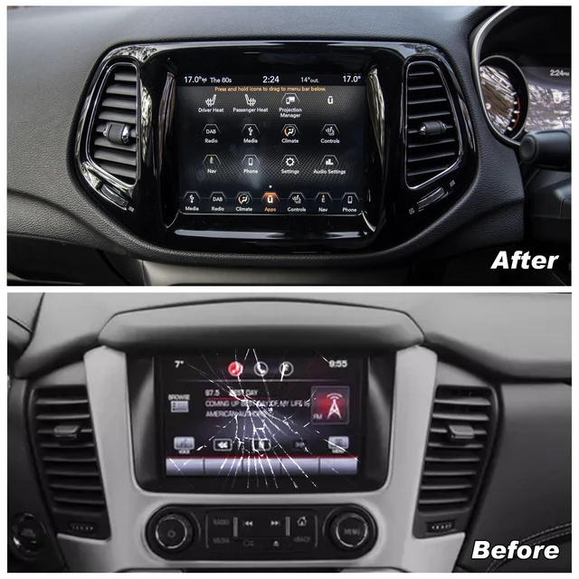 Alt view image 4 of 6 - 7" Uconnect Touch Screen Compatible with 2017-2020 Jeep Compass LCD Monitor Replace # TDO-WXGA0700K00033-V2 TDO-WXGA0700K00057-V1, Radio Navigation