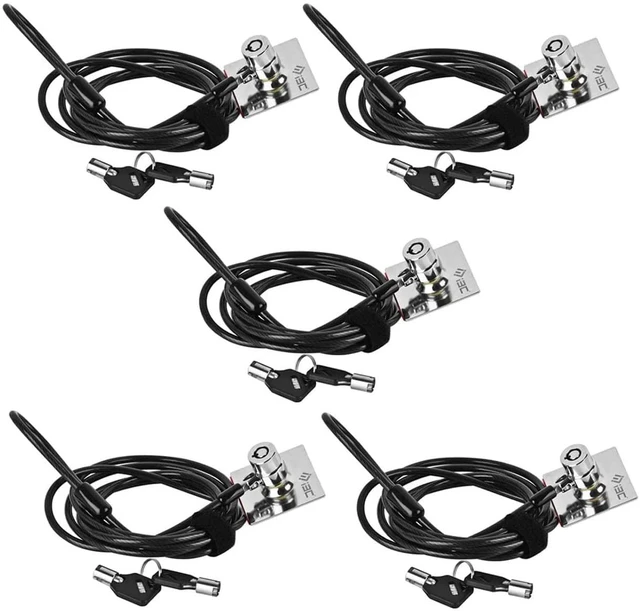 Main image of Laptop Cable Lock Hardware Security Cable Lock Anti Theft Combination Lock with Anchor Plate, Laptop-Computer-Security-Locks (5Pack)