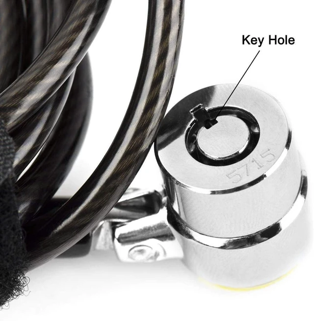 Alt view image 6 of 7 - Laptop Cable Lock Hardware Security Cable Lock Anti Theft Combination Lock with Anchor Plate, Laptop-Computer-Security-Locks (5Pack)