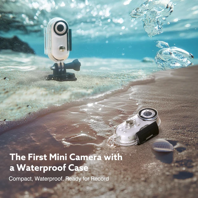 Alt view image 5 of 7 - Z10 4K Action Camera, 128GB Wearable Sports Camera with Waterproof Case, Magnetic Clip, Small Body Cam for Cycling, Diving, Travel No WiFi No Bluetooth