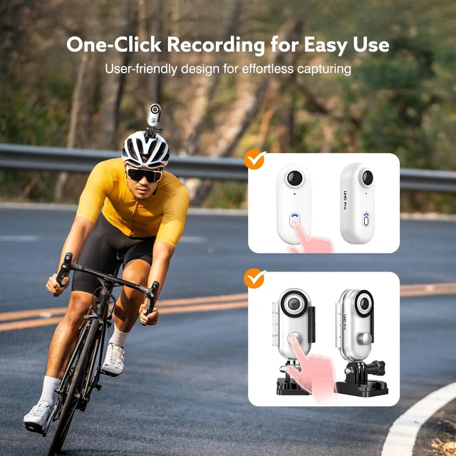 Alt view image 6 of 7 - Z10 4K Action Camera, 128GB Wearable Sports Camera with Waterproof Case, Magnetic Clip, Small Body Cam for Cycling, Diving, Travel No WiFi No Bluetooth