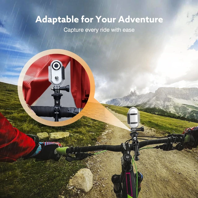 Alt view image 7 of 7 - Z10 4K Action Camera, 128GB Wearable Sports Camera with Waterproof Case, Magnetic Clip, Small Body Cam for Cycling, Diving, Travel No WiFi No Bluetooth
