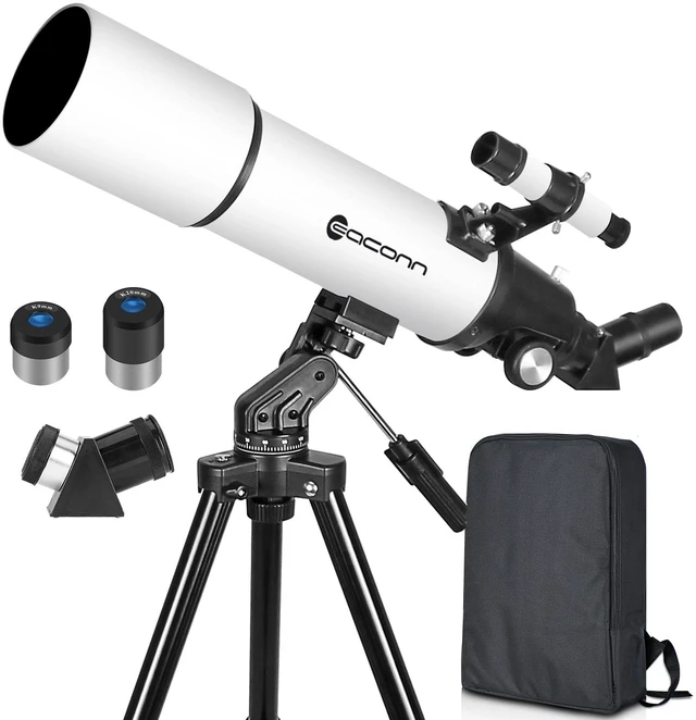 Main image of Telescopes for Adults Astronomy, 80mm Aperture 600mm Refractor Telescope for Kids & Beginners, Compact and Portable Travel Telescopio with Backpack