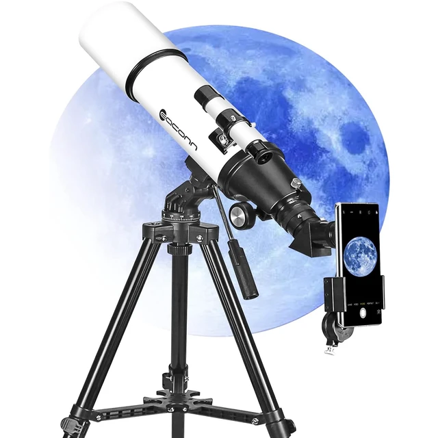 Alt view image 2 of 7 - Telescopes for Adults Astronomy, 80mm Aperture 600mm Refractor Telescope for Kids & Beginners, Compact and Portable Travel Telescopio with Backpack
