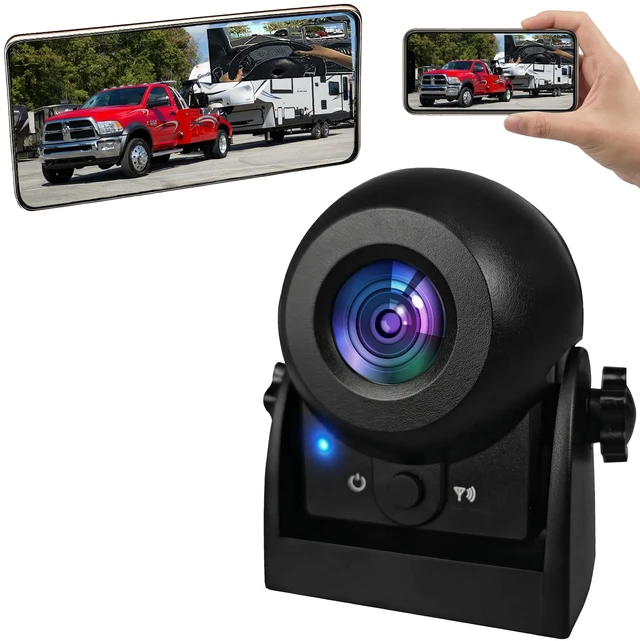Main image of Wireless Backup Camera,1080P HD Magnetic Rear View Camera for Truck/RV/Trailer, Works with CarPlay & Android Auto/inDash Screen, NoDrill Install, Rechargeable Battery, Night Vision, IP68