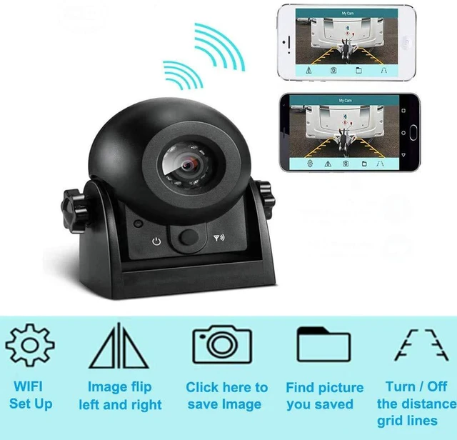 Alt view image 5 of 7 - Wireless Backup Camera,1080P HD Magnetic Rear View Camera for Truck/RV/Trailer, Works with CarPlay & Android Auto/inDash Screen, NoDrill Install, Rechargeable Battery, Night Vision, IP68