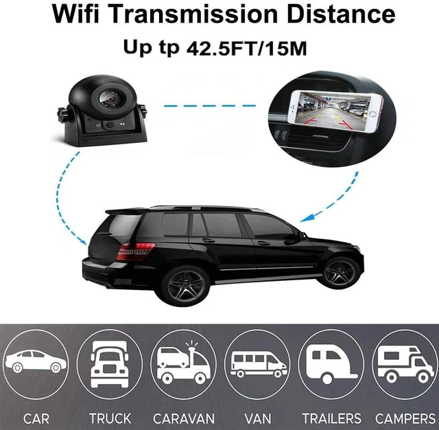 Alt view image 6 of 7 - Wireless Backup Camera,1080P HD Magnetic Rear View Camera for Truck/RV/Trailer, Works with CarPlay & Android Auto/inDash Screen, NoDrill Install, Rechargeable Battery, Night Vision, IP68