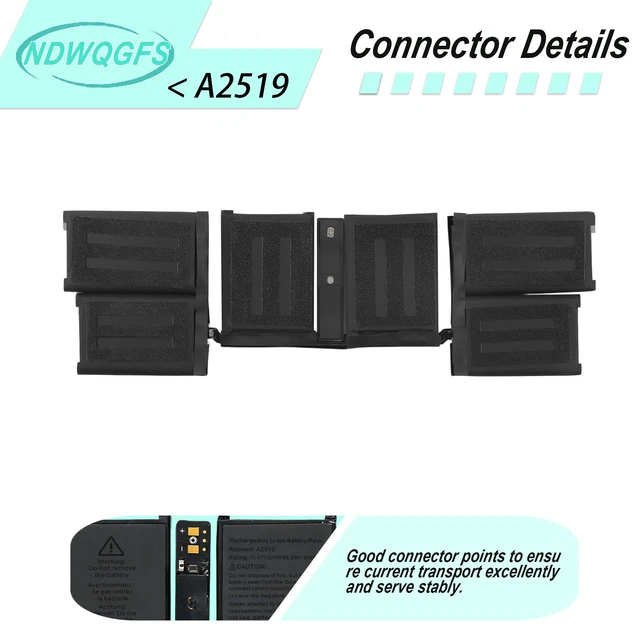 Alt view image 3 of 6 - A2519 Battery Replacement for A2442 MacBook Pro 14 Inch 2021 Compatible with EMC 3650, 8102, MKGP3, MKGQ3, MKGR3 Series